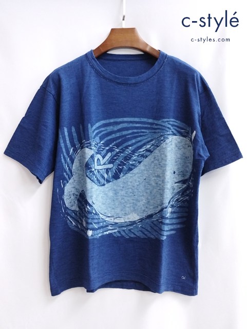 45R フォーティファイブアール Tシャツ 2 インディゴ 海ものがたり ポコちゃん 綿 100 日本製