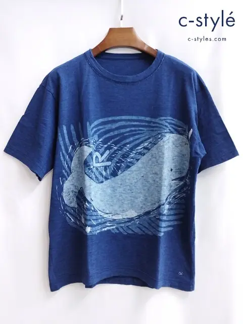 45R フォーティファイブアール Tシャツ 2 インディゴ 海ものがたり ポコちゃん 綿 100 日本製