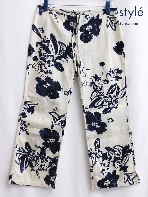 45rpm パンツ 2 ホワイト 花柄 綿100 日本製