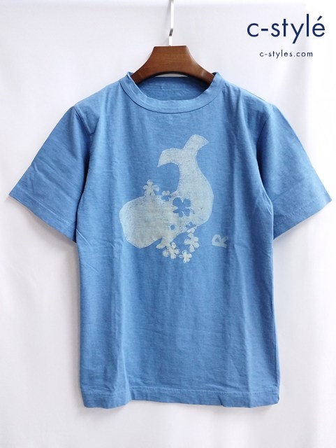 45R フォーティファイブアール Tシャツ 海ものがたり ポコちゃん 1 ブルー 綿100 日本製