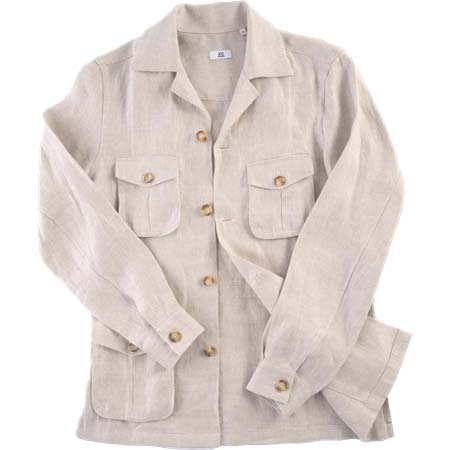 100HANDS(ハンドレッドハンズ) Ivory Wide Herringbone Irish Linen Jacket