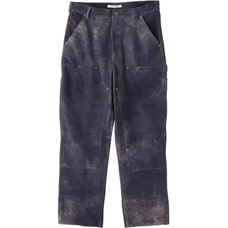 7×7(セブンバイセブン) LEATHER DOUBLE KNEE PANTS – Goat suede Antique finish –