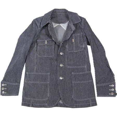 8010GEKKO(ハチゼロイチゼロゲッコー) 紺銀糸ストライプジャケット