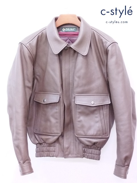 PAIR SLOPE ペアスロープ レザージャケット L ブラウン ジップアップ