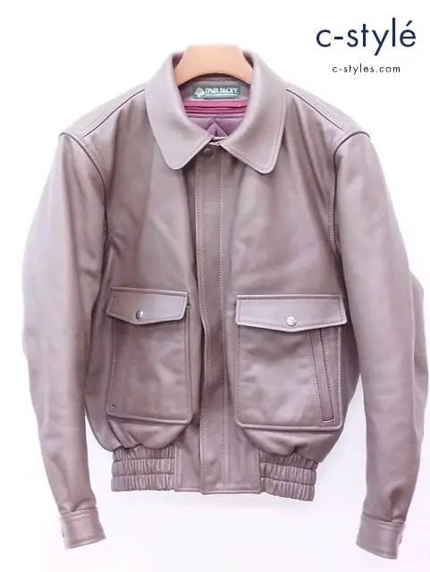 PAIR SLOPE ペアスロープ レザージャケット L ブラウン ジップアップ