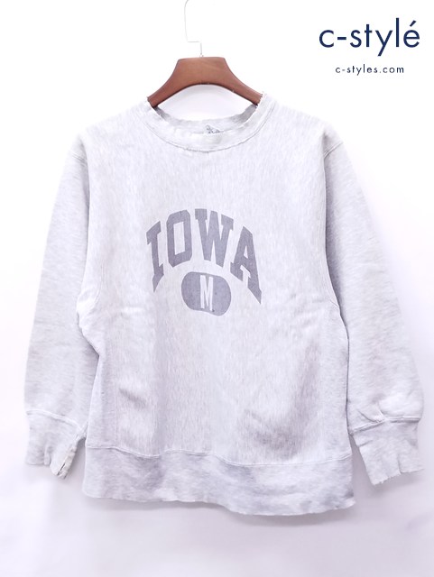 Champion チャンピオン プリントスウェット M グレー USA製