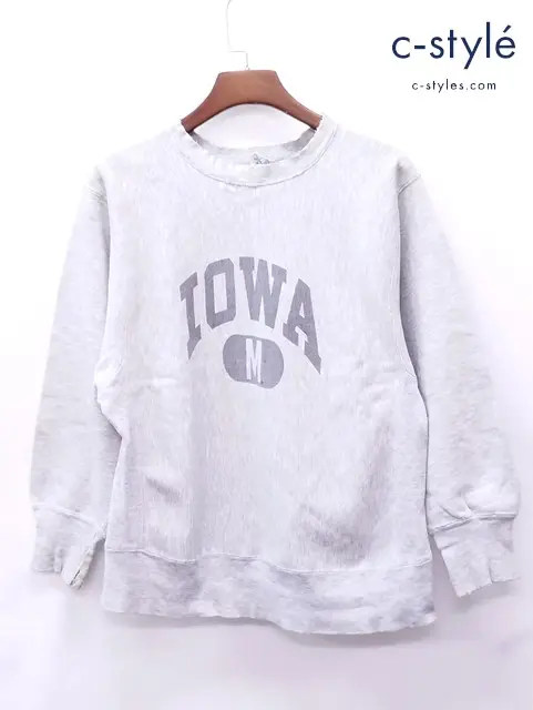 Champion チャンピオン プリントスウェット M グレー USA製