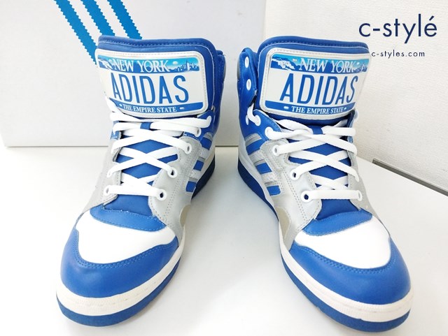 adidas×Jeremy Scott アディダス×ジェレミースコット スニーカー 27.5cm ブルー JS LICENSE PLATE G17179