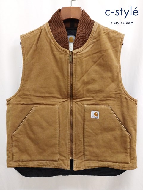 carhartt カーハート ダックベストアークティックキルトラインド Large Regular ブラウン V01 BRN