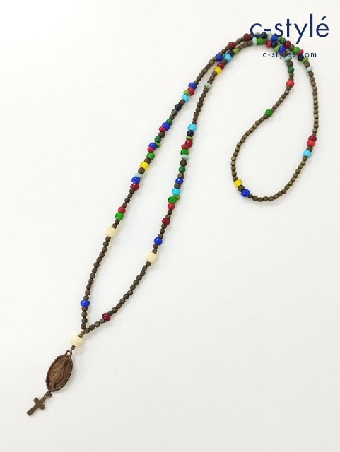 IDEALISM SOUND イデアリズム ビーズネックレス マルチカラー クロス