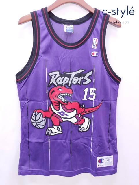 Champion チャンピオン タンクトップ 40 パープル NBA TORONTO RAPTORS ユニフォーム