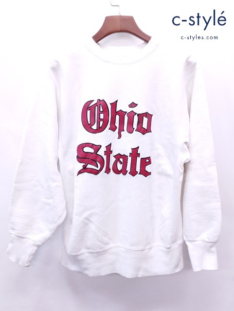 Champion チャンピオン スウェット XL ホワイト 90s Reverse Weave Sweatshirt Ohio State