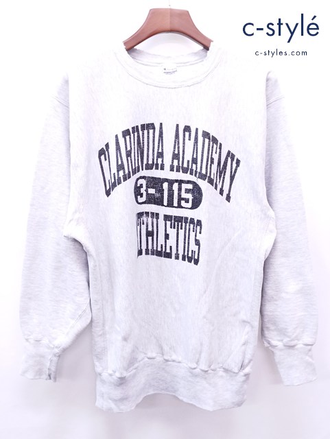 Champion チャンピオン スウェット XXL グレー 90s Reverse Weave Sweatshirt CLARINDA ACADEMY