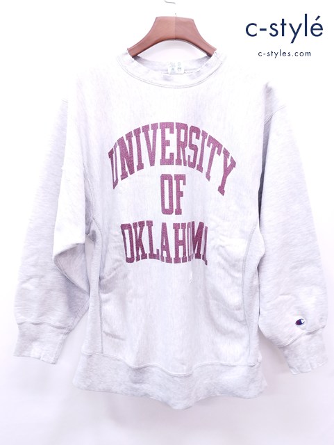 Champion チャンピオン スウェット XXL グレー 80s Reverse Weave Sweatshirt UNIVERSITY OF OKLAHOMA