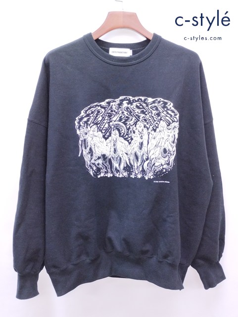 COOTIE PRODUCTIONS スウェット M ブラック Print Sweat Crew Magical Design®