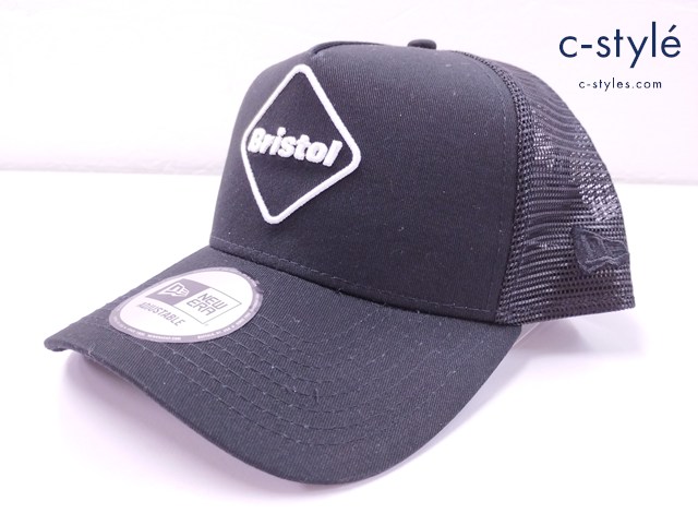 F.C.Real Bristol×NEW ERA キャップ ブラック 9FORTY A-FRAME MESH CAP