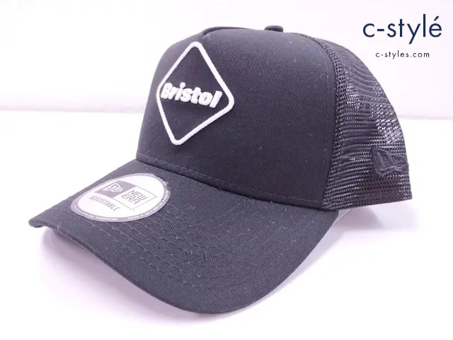 F.C.Real Bristol×NEW ERA キャップ ブラック 9FORTY A-FRAME MESH CAP