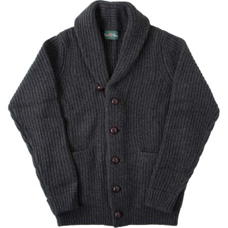 Alan Paine(アランペイン) 3G ラムウール　ショールカラーカーディガン USWORTH F50N49