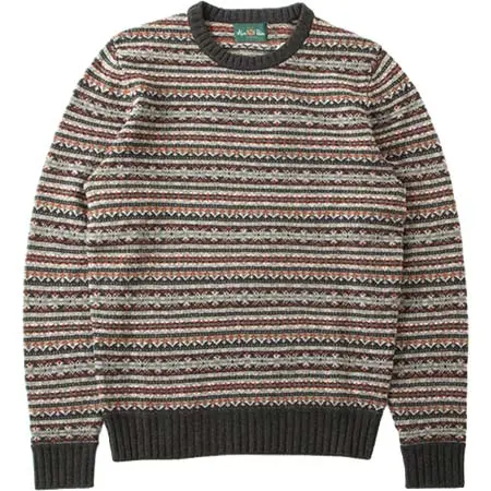 Alan Paine(アランペイン) 7G ラムウール フェアアイルクルーネックニット TOWTHORPE 050N25