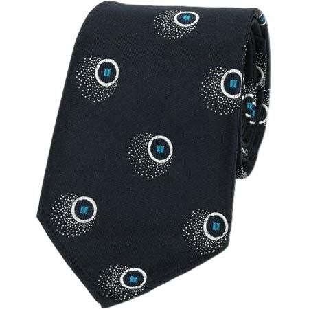 ALAN SMITHEE(アランスミシー) ハンドメイド スフォデラート 刺繍 シルクネクタイ 暗紺