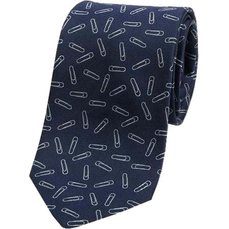 ALAN SMITHEE(アランスミシー) ハンドメイド クリップ シルクネクタイ 紺