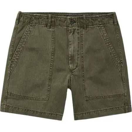 ALEX MILL(アレックスミル) ヘリンボーンデニム ストレートショートパンツ