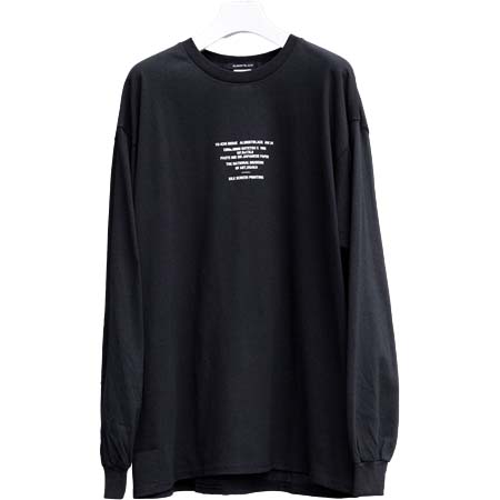 ALMOSTBLACK(オールモストブラック) ALMOSTBLACK “CREW NECK PRINT LONG T” – BLACK