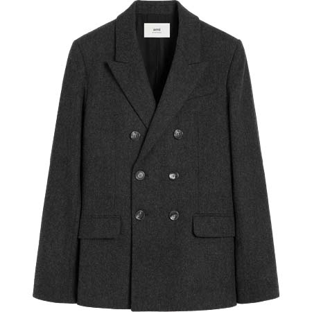 AMI Alexandre Mattiussi(アミアレクサンドルマテュッシ) ウールフランネル ダブルブレスト ジャケット