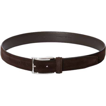 Anderson’s(アンダーソンズ) スエード レザー ベルト ブラウン