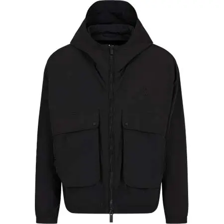 ARMANI EXCHANGE(アルマーニエクスチェンジ) HOODED JACKET WITH POCKETS IN CRINKLE FABRIC