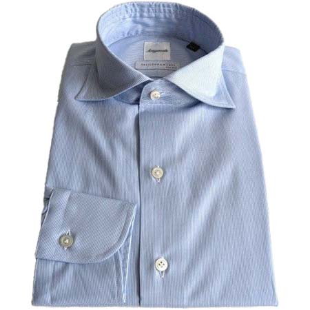 Artigianale(アルティジャナーレ) ドレスシャツ ホリゾンタル　HW5　Monti BLUE.S