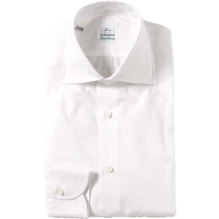 Avino Laboratorio Napoletano(アヴィーノラボラトリオナポレターノ) コットン ポプリン ワイドカラー シャツ