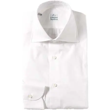 Avino Laboratorio Napoletano(アヴィーノラボラトリオナポレターノ) コットン ポプリン ワイドカラー シャツ