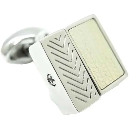 BABETTE WASSERMAN(バベットワッサーマン) ロータリースクエアカフス（白蝶貝）（カフスボタン/カフリンクス）