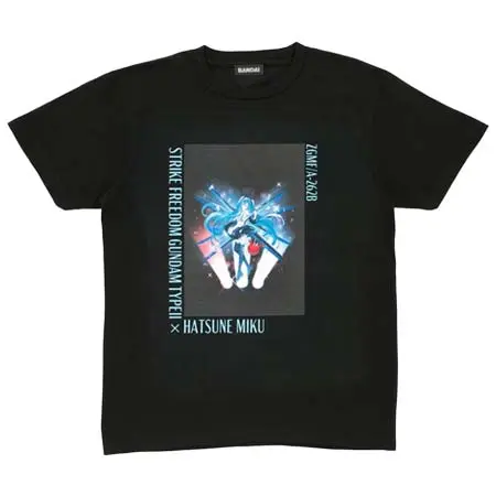 BANDAI FASHION COLLECTION(バンコレ) ガンダム45周年 × 初音ミク Tシャツ ZGMF/A-262B ストライクフリーダムガンダム弐式 [初音ミクVer.]