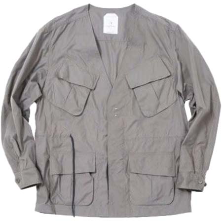 BLUEY(ブルーイ) NYLON TASLAN FATIGUE CARDIGAN / CHARCOAL / 11B18JK07SE