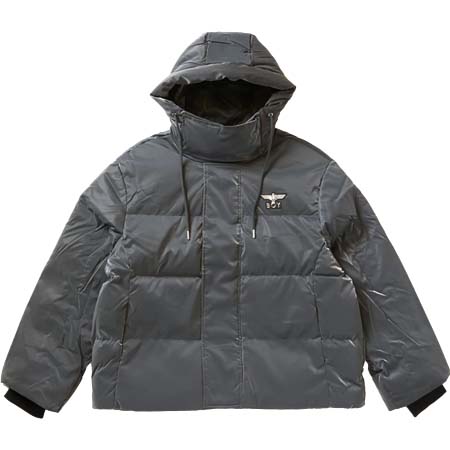 BOY LONDON(ボーイロンドン) BOY METALLIC HOODED DOWN JACKET GREY