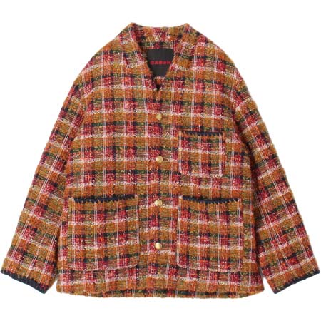 CABaN(キャバン) ループツイード ノーカラージャケット