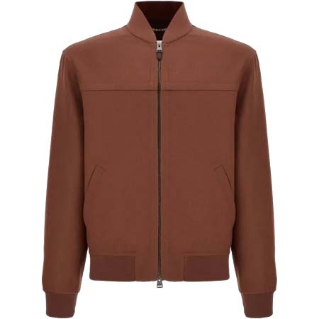 CANALI(カナーリ) Bomber jacket in brick-red Double wool