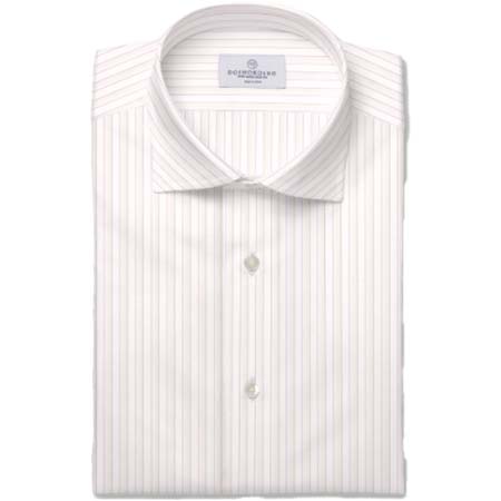 CANCLINI(カンクリーニ) パープル ドビー ストライプ ドレスシャツ