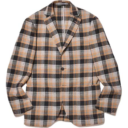 Cantarelli(カンタレリ) ウール コットン タータンチェック 3Bジャケット