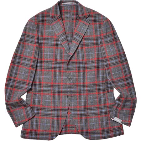 Cantarelli(カンタレリ) ウール コットン タータンチェック 3Bジャケット