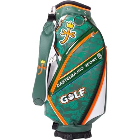 CASTELBAJAC(カステルバジャック) 家紋POPロゴ総柄キャディバッグ