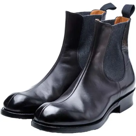 Chausser(ショセ) C-7058　CENTER SEAM SIDEGORE BOOTS BL
