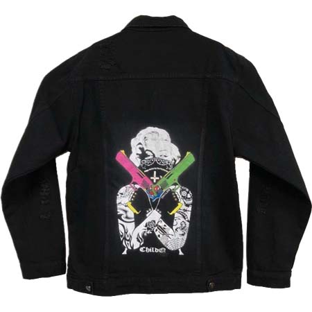 CHILDQ(チャイルドキュー) Marilyn Swarovski Damage Crush Denim Jacket