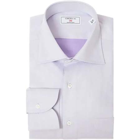 CHOYA 1886(チョーヤ1886) ワイシャツ 無地 パープル ドビー CHOYA1886