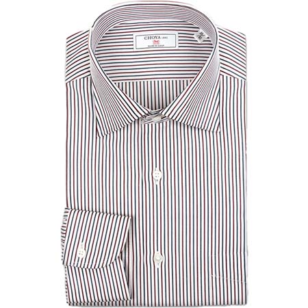 CHOYA 1886(チョーヤ1886) 長袖ワイドカラー レッド ワイシャツ