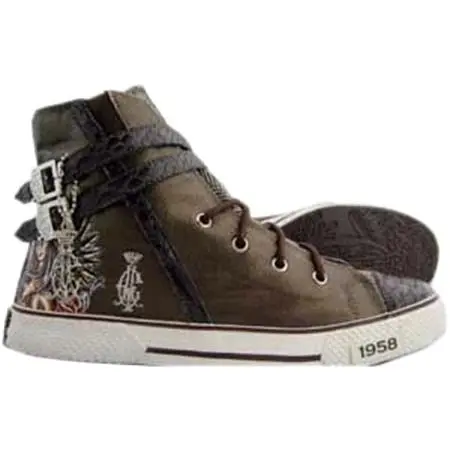 Christian Audigier(クリスチャンオードジェー) シューズ ストラップ ダウン チョコレート