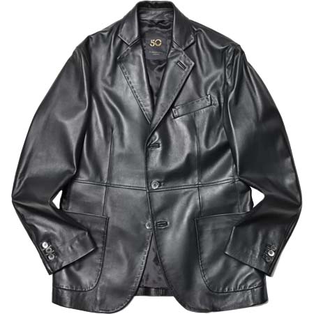 Cinquanta(チンクアンタ) ラムナッパレザー3Bジャケット H613/1010