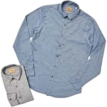 CIT LUXURY(チットラグジュアリー) BAY コットン ネップ ヘリンボーン ボタンダウンカラーシャツ